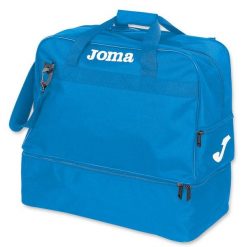 Torba sportowa treningowa Joma Training III na ramię z kieszenią na buty 45 L. Niebieskie buty treningowe Joma, bez wzorów, bez zapięcia, do pływania. Za 88.99 zł.