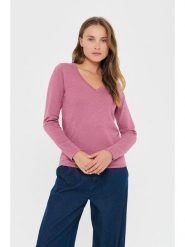 SAINT TROPEZ Sweter w kolorze szaroróżowym rozmiar: XS. Różowe swetry Saint Tropez, s, bez wzorów, z wiskozy, klasyczne, bez ramiączek. Za 78.99 zł.