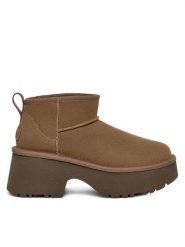 Ugg Śniegowce W Classic Ultra Mini Heights 1158311 Zielony. Zielone śniegowce UGG, bez wzorów, ze skóry, bez zapięcia. Za 869.99 zł.