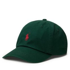 Czapka z daszkiem Polo Ralph Lauren. Zielone czapki z daszkiem Polo Ralph Lauren, bez wzorów. Za 259.99 zł.