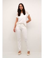 Cream Dżinsy - Slim fit - w kolorze białym rozmiar: W24/L30. Białe jeansy Cream, l, z aplikacjami, ze skóry, klasyczne. Za 165.99 zł.