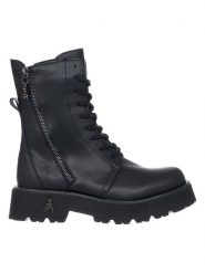 Patrizia Pepe Skórzane botki w kolorze czarnym rozmiar: 39. Czarne botki Patrizia Pepe, bez wzorów, bez obcasa, bez zapięcia. Za 457.95 zł.