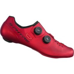 Buty kolarskie szosowe RC903 S-PHYRE, czerwone. Czerwone buty do biegania Shimano, bez wzorów, bez zapięcia, do biegania. Za 1,618.35 zł.