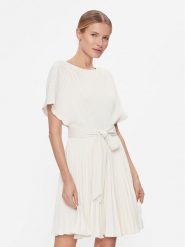 DKNY Sukienka letnia DD3J3452 Écru Regular Fit. Sukienki DKNY, bez wzorów, z syntetyku, bez kołnierzyka, bez ramiączek. Za 799.99 zł.