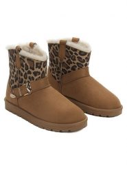 ISLAND BOOT Botki zimowe "Winter Leo" w kolorze jasnobrązowym rozmiar: 37. Brązowe botki Island Boot, bez wzorów, bez obcasa, bez zapięcia. Za 96.14 zł.