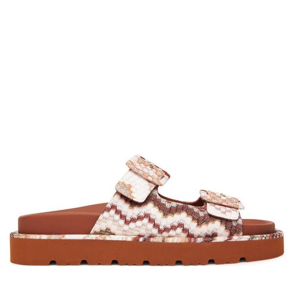 Klapki M Missoni. Brązowe klapki M Missoni, bez wzorów, bez obcasa, bez zapięcia. Za 1,655.99 zł.