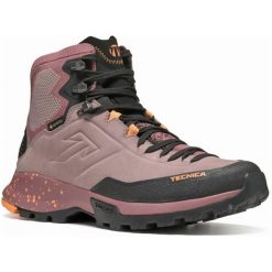 Buty turystyczne damskie Tecnica Forge Hike Mid GTX. Czerwone buty trekkingowe Tecnica, bez wzorów, bez zapięcia, trekkingowe. Za 604.09 zł.