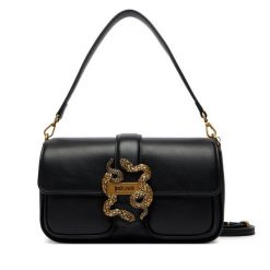 Torebka Just Cavalli. Czarne torebki klasyczne Just Cavalli, bez wzorów, klasyczne, bez dodatków. Za 829.99 zł.