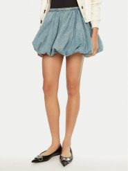 ROTATE Spódnica mini 113528 Niebieski Regular Fit. Niebieskie spódnice ROTATE, bez wzorów, z bawełny, mini. Za 559.99 zł.