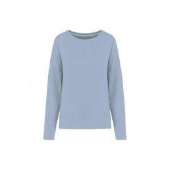 Bluza damska Kariban Loose. Niebieskie bluzy bez kaptura KARIBAN, l, bez wzorów, z bawełny, bez kaptura. Za 147.00 zł.