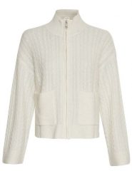 MOSS COPENHAGEN Kardigan "Blithe" w kolorze kremowym rozmiar: M/L. Brązowe swetry Moss Copenhagen, l, bez wzorów, z poliamidu, bez ramiączek. Za 264.15 zł.