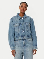 Tommy Hilfiger Kurtka jeansowa WW0WW43731 Niebieski Straight Fit. Niebieskie kurtki Tommy Hilfiger, bez wzorów, z bawełny, bez kaptura. Za 749.99 zł.