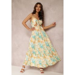 Żółta Sukienka Anastissa. Żółte sukienki Renee, na imprezę, m, bez wzorów, eleganckie, bez kołnierzyka, bez ramiączek, maxi. W wyprzedaży za 137.99 zł.