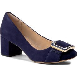 Półbuty CLARKS - Orabella Fame 261275434 Navy Suede. Niebieskie czółenka marki Clarks, z materiału, eleganckie, na obcasie. W wyprzedaży za 289.00 zł.