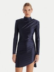 ACCESS FASHION Sukienka koktajlowa 54-3037-170 Granatowy Slim Fit. Niebieskie sukienki ACCESS FASHION, xs, bez wzorów, z syntetyku, wizytowe, bez kołnierzyka, bez ramiączek. Za 679.99 zł.