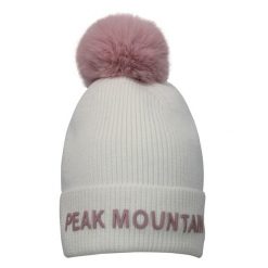 Czapka Peak Mountain Maitresse. Białe czapki zimowe Peak Mountain, bez wzorów, sportowe. W wyprzedaży za 127.00 zł.