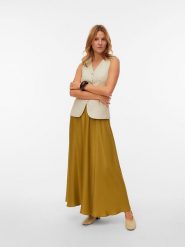 Vero Moda Spódnica w kolorze oliwkowym rozmiar: XL. Brązowe spódnice Vero Moda, xl, bez wzorów, maxi. Za 113.90 zł.