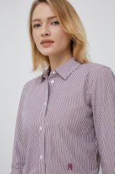 Tommy Hilfiger koszula bawełniana damska regular z kołnierzykiem klasycznym. Koszule Tommy Hilfiger, bez wzorów, z bawełny, klasyczne, bez kołnierzyka, bez ramiączek. W wyprzedaży za 319.99 zł.