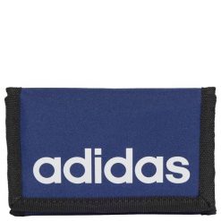Portfel Adidas Linear w kolorze ciemnoniebieskim. Niebieskie portfele adidas, bez wzorów, z materiału. Za 42.99 zł.