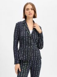 Marc Cain bluza typu blazer Kobiety Sztuczne włókno niebieski, 42. Niebieskie bluzy bez kaptura Marc Cain, bez wzorów, z dresówki, bez kaptura. Za 1,999.95 zł.