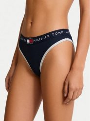 Tommy Hilfiger Stringi UW0UW06581 Granatowy. Niebieskie stringi Tommy Hilfiger, bez wzorów, z bawełny. Za 99.99 zł.