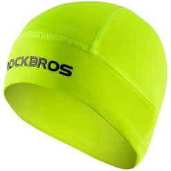 Czapka rowerowa zimowa dla dorosłych Rockbros YPP016YL. Żółte czapki zimowe ROCKBROS, bez wzorów, z materiału, sportowe. Za 49.90 zł.