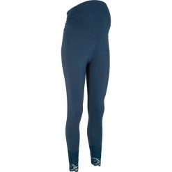 Legginsy ciążowe z koronką bonprix ciemnoniebieski. Legginsy marki bonprix. Za 54.99 zł.