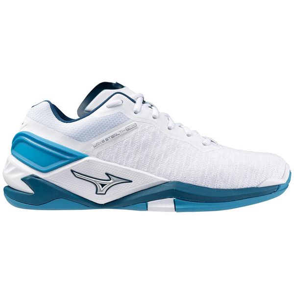 Buty halowe Mizuno Wave Stealth Neo. Niebieskie buty treningowe Mizuno, bez wzorów, bez zapięcia, do piłki ręcznej, mizuno wave. Za 712.05 zł.