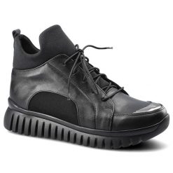 Czarne Sneakersy Damskie Artiker Wygodne Półbuty. Czarne półbuty wsuwane Artiker, bez wzorów, ze skóry, sportowe, bez obcasa, na platformie. Za 249.00 zł.