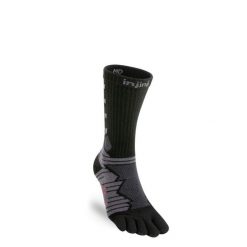 Skarpety do biegania Injinji Ultra Run Crew. Czarne skarpetki Injinji, bez wzorów. Za 87.99 zł.