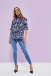 Jeansy push up niebieskie. Niebieskie jeansy MOODO, xs, bez wzorów, z bawełny, długie. W wyprzedaży za 41.99 zł.