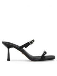 Nine West Klapki ZL23005-1CC Czarny. Czarne klapki Nine West, bez wzorów, ze skóry, bez obcasa, bez zapięcia. Za 239.99 zł.