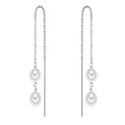 Valero Pearls Kolczyki wiszące z perłą srebro wysokiej próby Perła hodowlana słodkowodna srebrny 1 ct Damski. Szare kolczyki Valero Pearls, z perłą, srebrne. Za 299.99 zł.