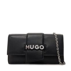 Torebka HUGO. Czarne kopertówki Hugo, bez wzorów, wizytowe, bez dodatków. Za 329.99 zł.