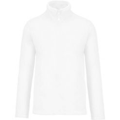 Kurtka polarowa z zamkiem Kariban Enzo. Białe kurtki KARIBAN, na zimę, l, bez wzorów, z polaru, eleganckie, bez kaptura. Za 145.50 zł.