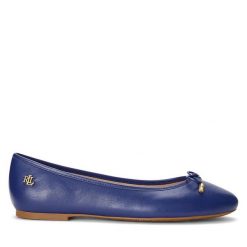 Baleriny LAUREN RALPH LAUREN. Niebieskie baleriny Lauren Ralph Lauren, bez wzorów, bez obcasa, bez zapięcia. Za 299.99 zł.