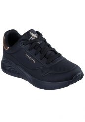 Buty sportowe damskie Skechers Uno Lite Shimmer Along. Czarne buty treningowe Skechers, bez wzorów, z materiału, bez zapięcia, do biegania. Za 390.00 zł.
