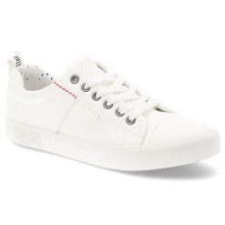 Białe Trampki Big Star Sportowe Obuwie Damskie. Białe buty sportowe lifestyle BIG STAR, bez wzorów, z gumy, eleganckie, bez zapięcia. Za 159.00 zł.