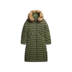 Damska długa kurtka Superdry Fuji. Zielone kurtki Superdry, s, bez wzorów, z kapturem. Za 744.65 zł.