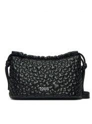 TOUS Torebka Puffy Bear 2002185351 Czarny. Czarne listonoszki tous, bez wzorów, ze skóry, bez dodatków. Za 539.99 zł.