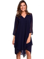 Stylove Sukienka w kolorze granatowym rozmiar: XL. Niebieskie sukienki Stylove, xl, bez wzorów, bez kołnierzyka, bez ramiączek, mini. Za 214.45 zł.