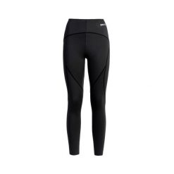OLIMPIA Legginsy kompresyjne Slim – model taliowany z wycinanymi laserowo detala. Czarne legginsy IZAS, bez wzorów, z materiału, eleganckie. Za 182.57 zł.