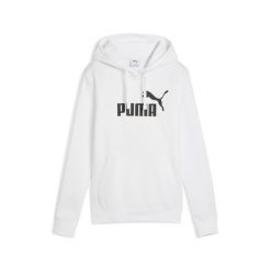 Damska bluza z kapturem z logo No.1 ESS PUMA. Białe bluzy Puma, uniwersalny, bez wzorów, sportowe, bez ramiączek, z kapturem. Za 219.00 zł.