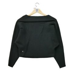 Damski czarny sweter. Czarne swetry Ralph Lauren, l, bez wzorów, z materiału, eleganckie, bez ramiączek. Za 59.60 zł.