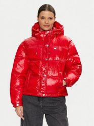 Tommy Jeans Kurtka puchowa DW0DW20210 Czerwony Regular Fit. Czerwone kurtki Tommy Jeans, l, bez wzorów, z jeansu, bez kaptura. Za 1,199.00 zł.