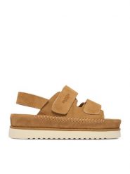 Badura Sandały C-ALEXIA-ABA-C001 Beżowy. Brązowe sandały Badura, bez wzorów, ze skóry, bez obcasa, na płaskiej podeszwie, bez zapięcia. Za 249.99 zł.