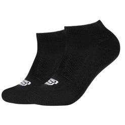 Skarpetki sportowe dla dorosłych 2PPK Basic Cushioned Sneaker Socks. Czarne skarpetki Skechers, bez wzorów, z bawełny. Za 29.99 zł.
