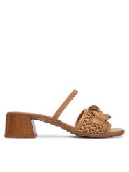 Hispanitas Sandały RHV264805 C002 Beżowy. Brązowe sandały Hispanitas, bez wzorów, ze skóry, bez obcasa, na słupku, bez zapięcia. Za 539.99 zł.