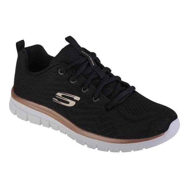 Buty sportowe damskie Skechers Get Connected. Czarne buty sportowe lifestyle Skechers, bez wzorów, z gumy, bez zapięcia, trekkingowe, skechers sport. Za 249.99 zł.