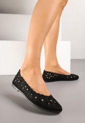 Czarne Balerinki Vices Ażurowe Nanelissa. Czarne baleriny Born2be, w ażurowe wzory, bez obcasa, bez zapięcia. Za 54.99 zł.